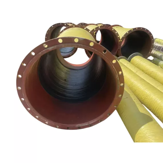 Manguera de caucho con bridas para dragado de gran diámetro