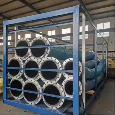 Manguera de caucho con bridas flexibles de gran diámetro